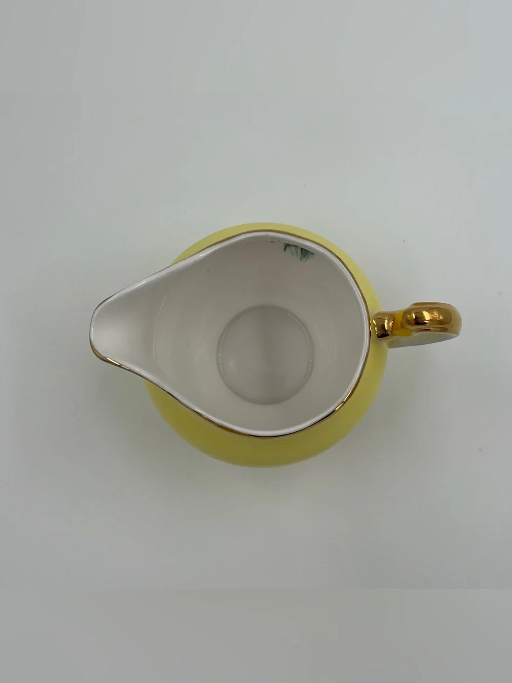 Vintage Yellow Milk Creamer Pitcher Daffodils Fine Bone China By Argyle England